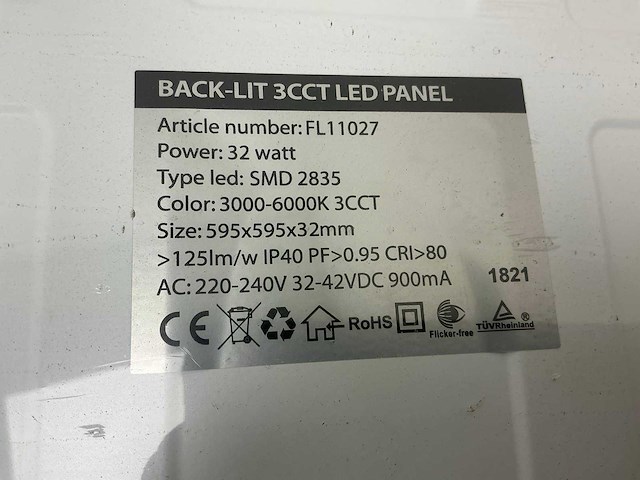 Plafond led paneel (20x) - afbeelding 4 van  4