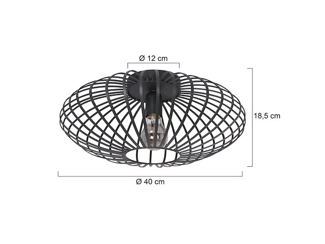 Plafondlamp dunbar anne light, 3097zw, zwart, bouwjaar 2025, nieuw in doos - afbeelding 4 van  7
