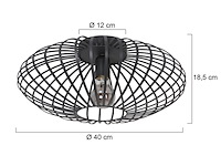 Plafondlamp dunbar anne light, 3097zw, zwart, bouwjaar 2025, nieuw in doos - afbeelding 4 van  7