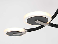Plafondlamp met glas en led, steinhauer, turound 3375zw, zwart, 2026 - afbeelding 3 van  5