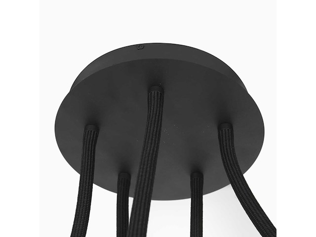 Plafondlamp met glas en led, steinhauer, turound 3375zw, zwart, 2026 - afbeelding 4 van  5