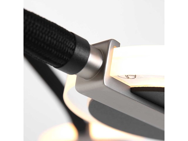 Plafondlamp met glas en led, steinhauer, turound 3375zw, zwart, 2026 - afbeelding 2 van  5