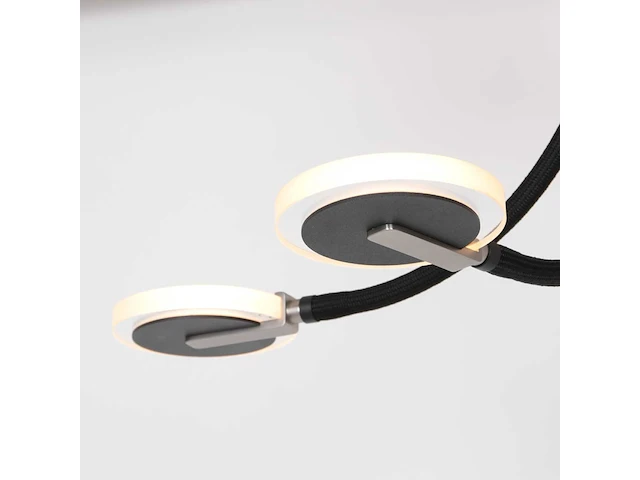 Plafondlamp met glas en led, steinhauer, turound 3375zw, zwart, 2026 - afbeelding 1 van  5