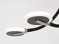 Plafondlamp met glas en led, steinhauer, turound 3375zw, zwart, 2026