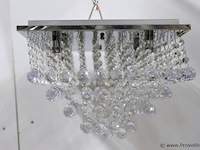 Plafondlamp met heldere kristallen bollen - afbeelding 1 van  4