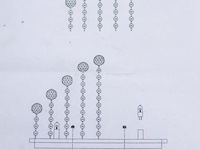 Plafondlamp met heldere kristallen bollen - afbeelding 2 van  4
