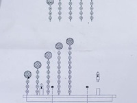 Plafondlamp met heldere kristallen bollen - afbeelding 3 van  4