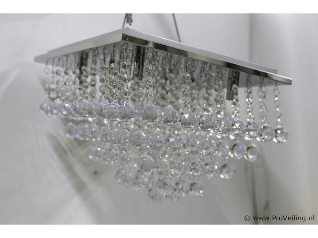 Plafondlamp met heldere kristallen bollen - afbeelding 1 van  4