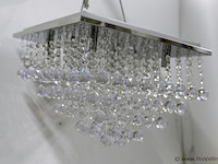 Plafondlamp met heldere kristallen bollen - afbeelding 1 van  4