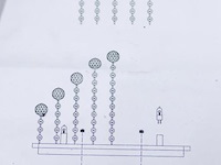 Plafondlamp met heldere kristallen bollen - afbeelding 3 van  4