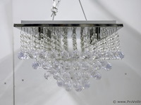 Plafondlamp met heldere kristallen bollen - afbeelding 2 van  4