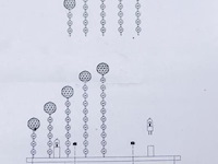 Plafondlamp met heldere kristallen bollen - afbeelding 3 van  4