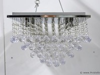 Plafondlamp met heldere kristallen bollen - afbeelding 2 van  4