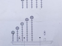Plafondlamp met heldere kristallen bollen - afbeelding 3 van  4