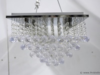 Plafondlamp met heldere kristallen bollen - afbeelding 2 van  4
