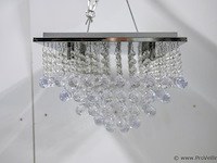 Plafondlamp met heldere kristallen bollen - afbeelding 2 van  4