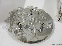 Plafondlamp met heldere kristallen bollen - afbeelding 2 van  4