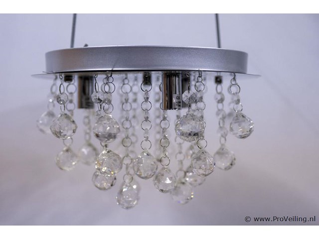 Plafondlamp met kristalachtige bollen - 2 stuks - afbeelding 1 van  4
