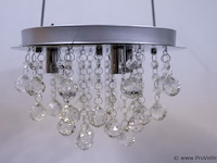 Plafondlamp met kristalachtige bollen - 2 stuks - afbeelding 1 van  4