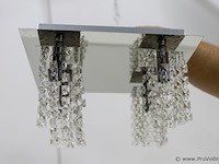 Plafondlamp met kristalachtige hangers - afbeelding 1 van  2