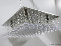 Plafondlamp met kristalachtige hangers - afbeelding 1 van  4