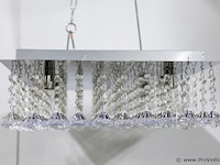 Plafondlamp met kristalachtige hangers - afbeelding 2 van  4