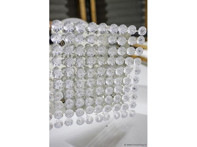 Plafondlamp met kristalachtige hangers - afbeelding 3 van  4