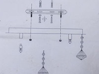Plafondlamp met kristalachtige hangers - afbeelding 4 van  4