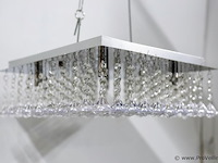 Plafondlamp met kristalachtige hangers - afbeelding 1 van  4