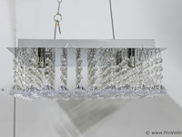 Plafondlamp met kristalachtige hangers - afbeelding 2 van  4
