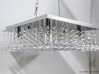 Plafondlamp met kristalachtige hangers - afbeelding 1 van  4