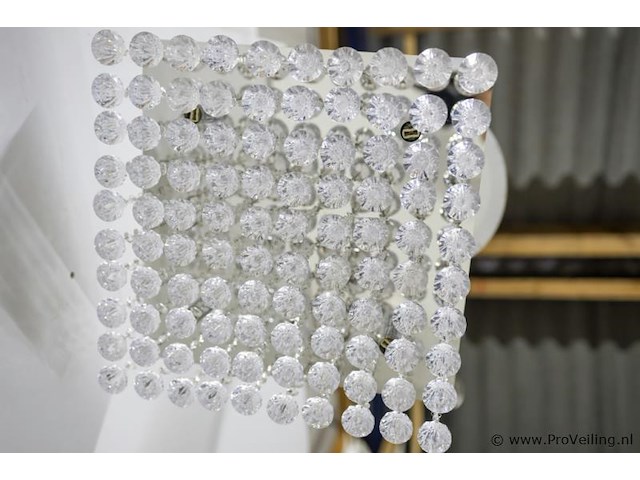 Plafondlamp met kristalachtige hangers - afbeelding 3 van  4