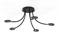 Plafondlamp turound steinhauer, 3376zw, zwart smoke, nieuw in doos - afbeelding 5 van  5