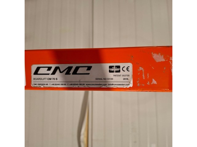 Plafondplatenlift - 3,4m, cmc sweden, cm70s, 2017 - afbeelding 3 van  7