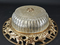 Plafonniere koper met kristal - afbeelding 1 van  5