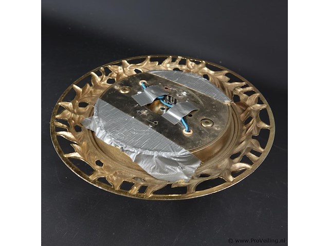 Plafonniere koper met kristal - afbeelding 5 van  5