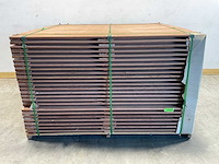 Plankenscherm hardhout design 28-planks 180x180 cm (24x) - afbeelding 6 van  9