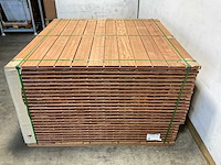 Plankenscherm hardhout design 28-planks 180x180 cm (24x) - afbeelding 3 van  9