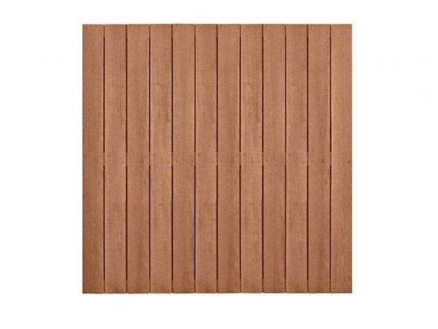 Plankenscherm hardhout design 28-planks 180x180 cm (24x) - afbeelding 1 van  9