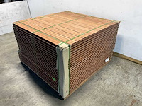 Plankenscherm hardhout design 28-planks 180x180 cm (24x) - afbeelding 1 van  7