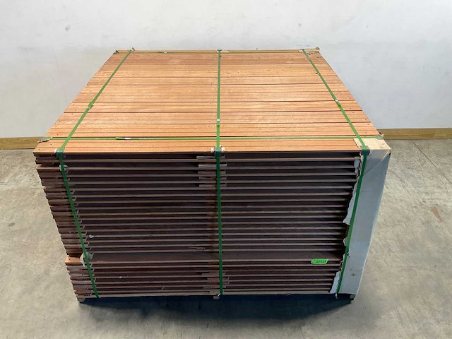 Plankenscherm hardhout design 28-planks 180x180 cm (24x) - afbeelding 3 van  7