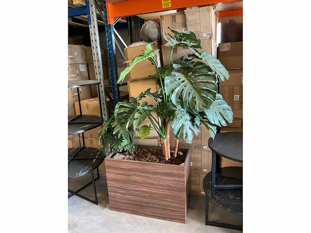Plantenbak met kunstplant - afbeelding 2 van  2