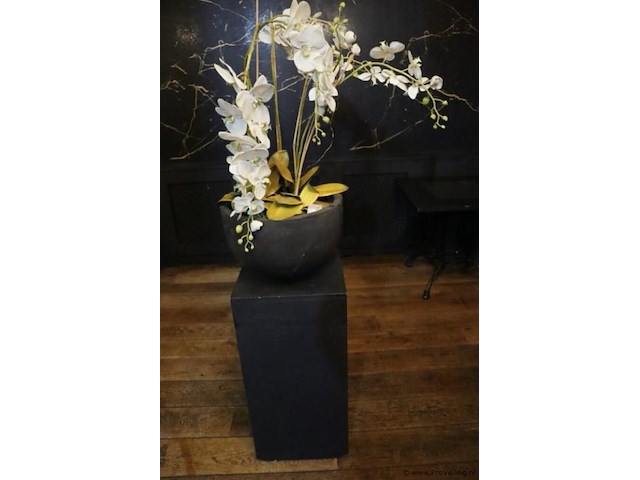 Plantenzuil incl. bloempot met kunstplant - afbeelding 1 van  6