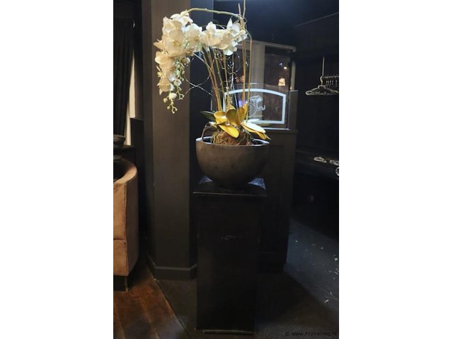 Plantenzuil incl. bloempot met kunstplant - afbeelding 1 van  7