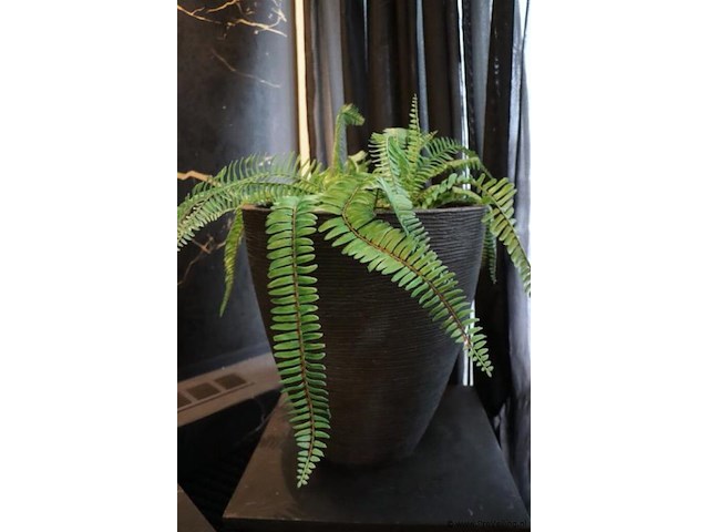 Plantenzuilen - 3 stuks, incl. 2 bloempotten met kunstplanten - afbeelding 5 van  6