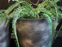 Plantenzuilen - 3 stuks, incl. 3x bloempotten met kunstplanten - afbeelding 2 van  7