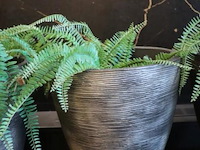 Plantenzuilen - 3 stuks, incl. 3x bloempotten met kunstplanten - afbeelding 3 van  7