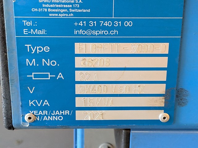 Plasmasnijder, spiro, florett 3000-d, 2021 - afbeelding 4 van  16