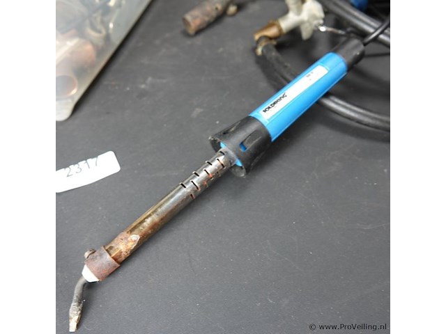 Plastic bak met gas en elektra soldeerbout - afbeelding 3 van  5