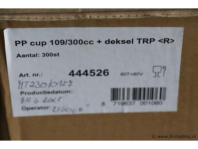 Plastic bakjes met deksel; 109/250cc & 109/300cc - 2 dozen á 300 stuks - afbeelding 3 van  5